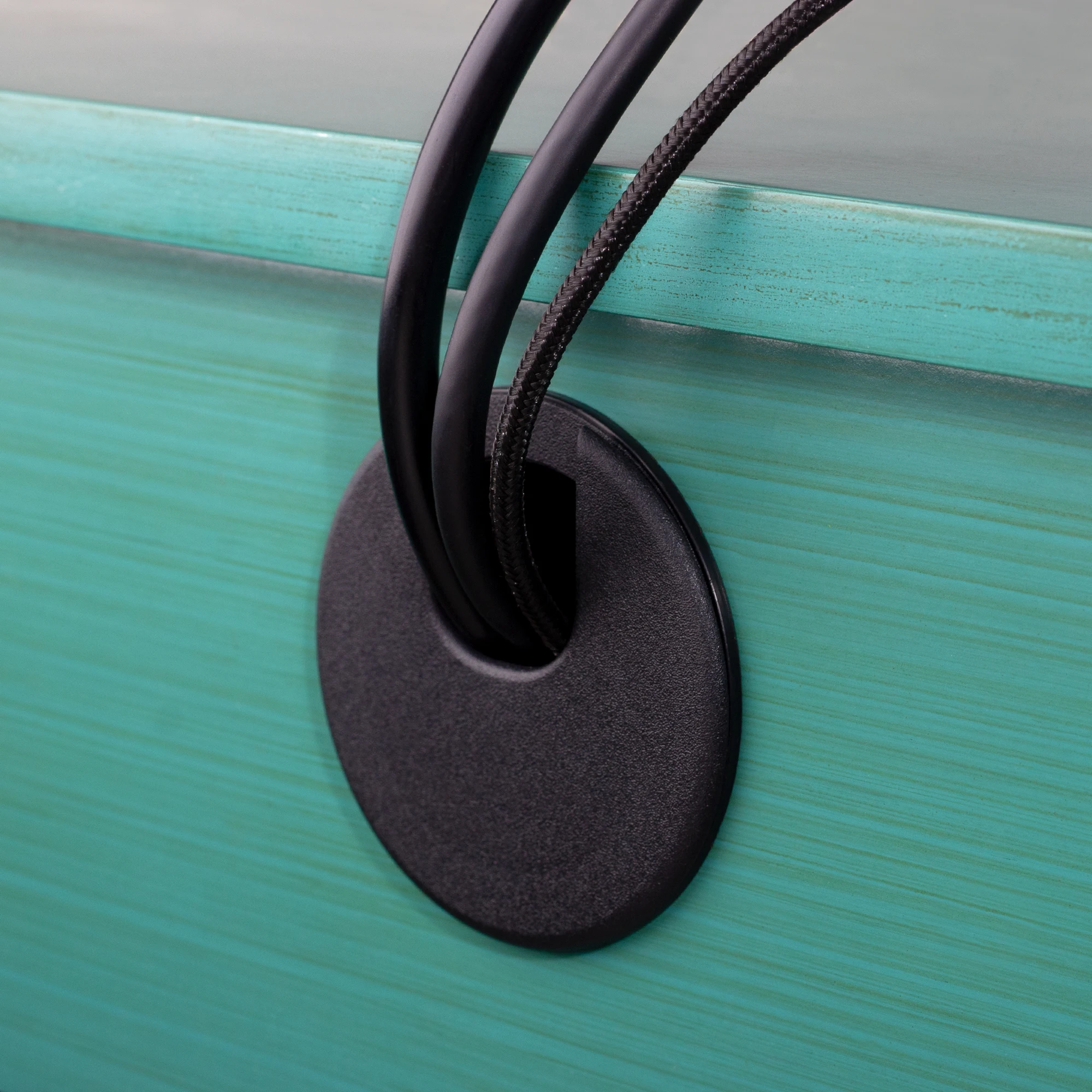 Cable Cord Grommet 1-1/2 2.5 2 Inch Black White ABS Grommets Gasket In Desk Table Furniture for Hole Cover Wire Pass Organizer