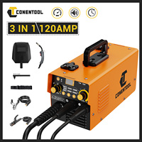 CONENTOOL 3 IN 1 MIG/MAG WIG/TIG MMA Welding Machine 220V IGBT Inverter Arc Electric Welding Machine Flux-cored Wire with Helmet