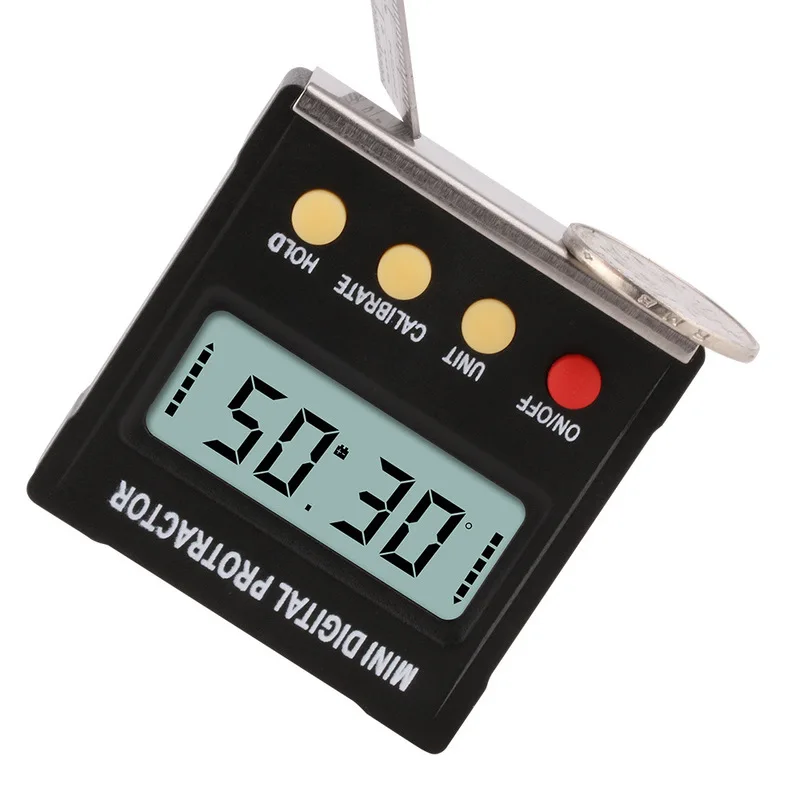 360 Degree Mini Digital Protractor Inclinometer Electronic Level Box Magnetic Base Measuring Tools