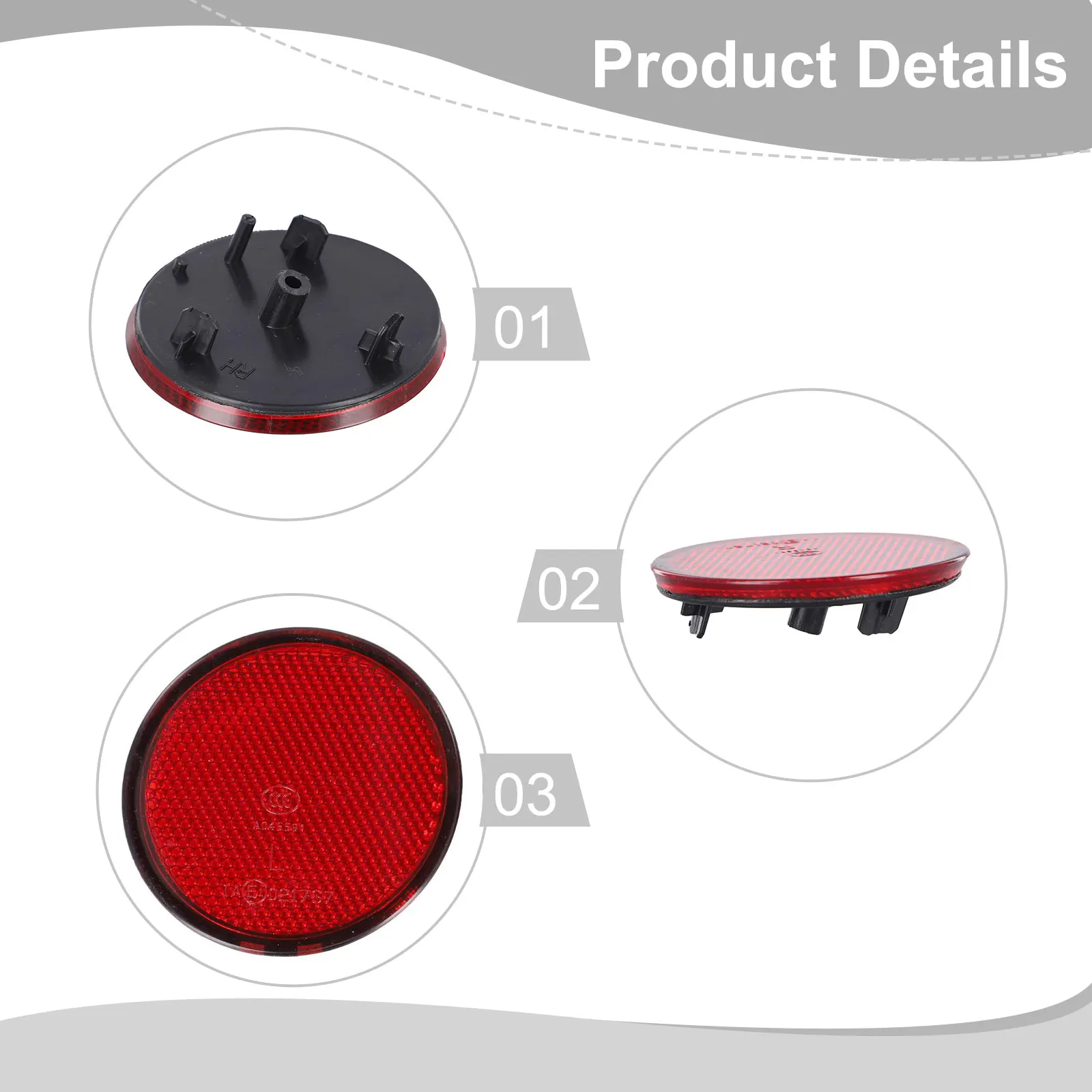 Car Maintenance Rear Bumper Reflectors Round Rear Reflectors Non-deformation Wear-resistant For Nissan QASHQAI Bumper