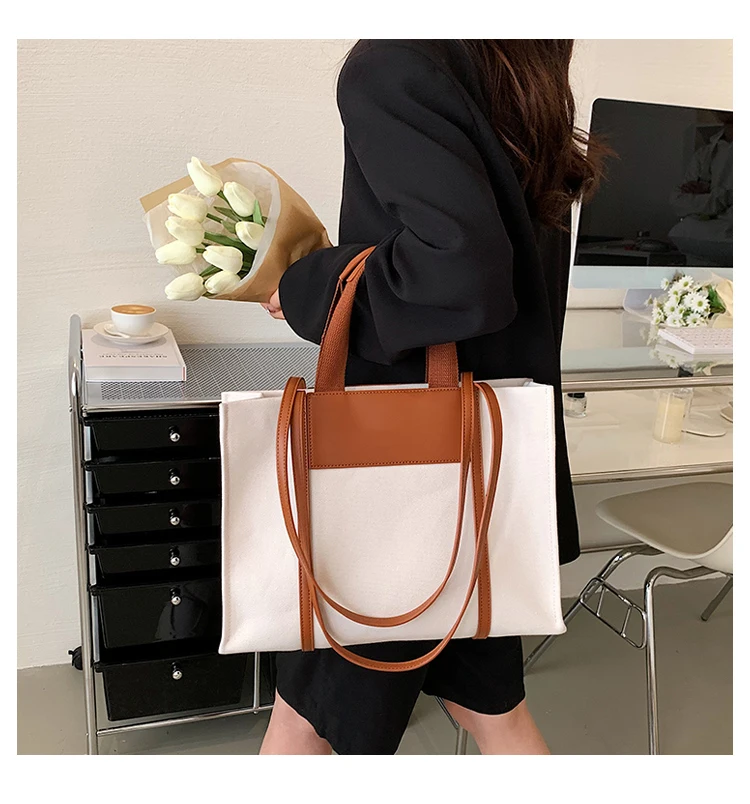 Casual Canvas Large Capacity Women Handbags Designer Brand female Shoulder Crossbody Bags Luxury Big totes Shopper Bag Purse