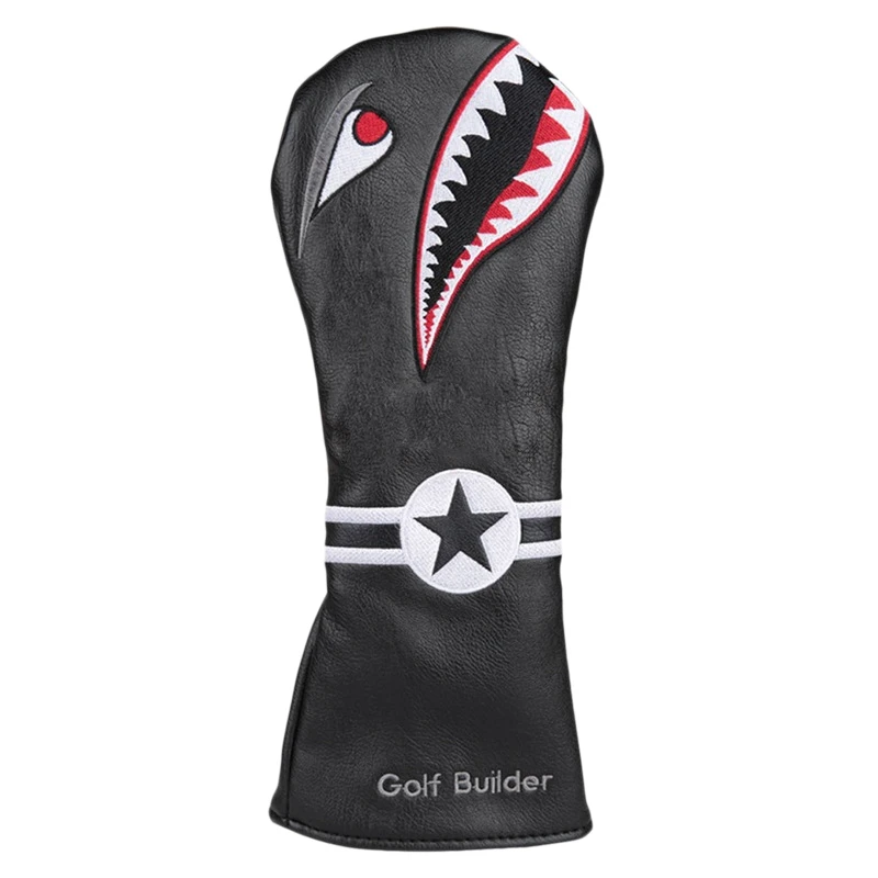 

Shark Golf Club Head Cover For Driver Fairway Wood Hybrid Mallet Blade Putter Golf Clubs Headcovers Protector