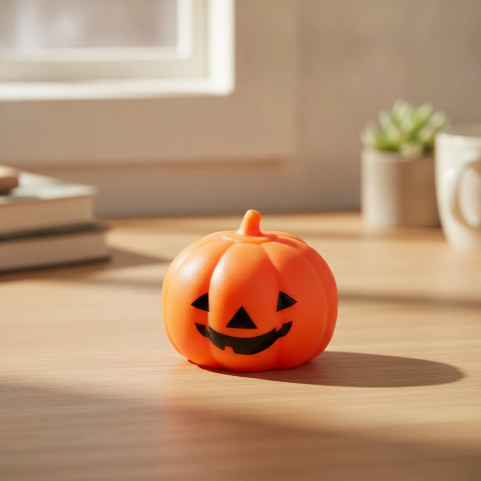 Pumpkin Stress Ball Slow-Rising Pumpkin Squishy Halloween Stress Ball Cute Jack-O'-Lantern Press Toy Bright for Desk