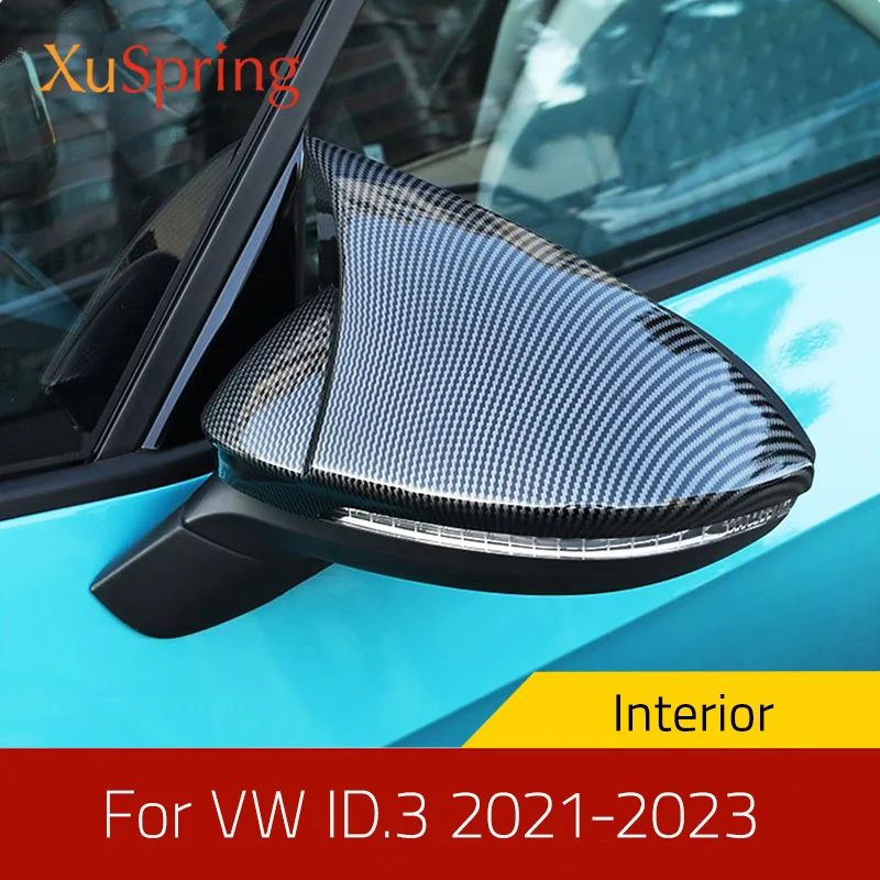 Car Rearview Mirror Cover For VW ID.3 2021 2022 2023 LHD Protective Trim Garnish ABS Accessories