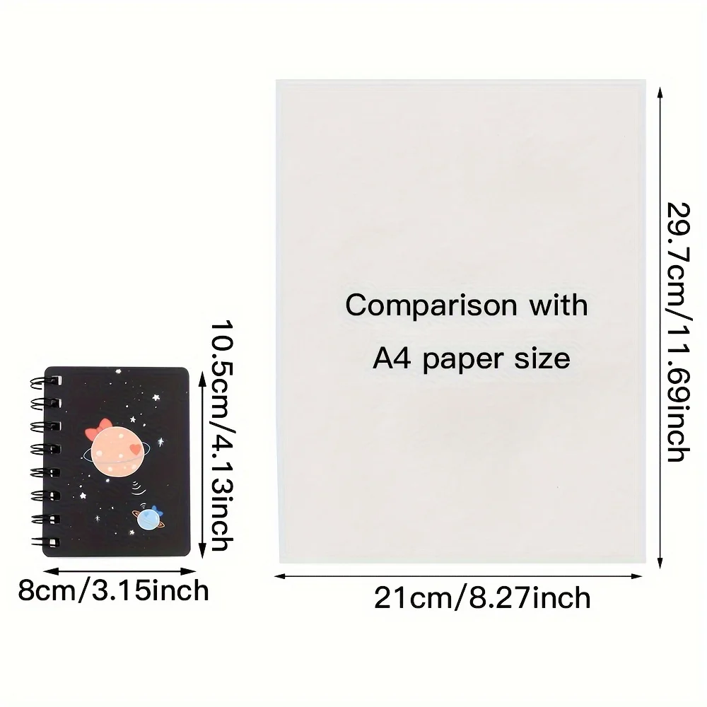 4Pcs/Set A7 Rollover Coil Book Student Portable Pocket Notepad Mini Notebook Portable Pocket Notebook for School Supplie