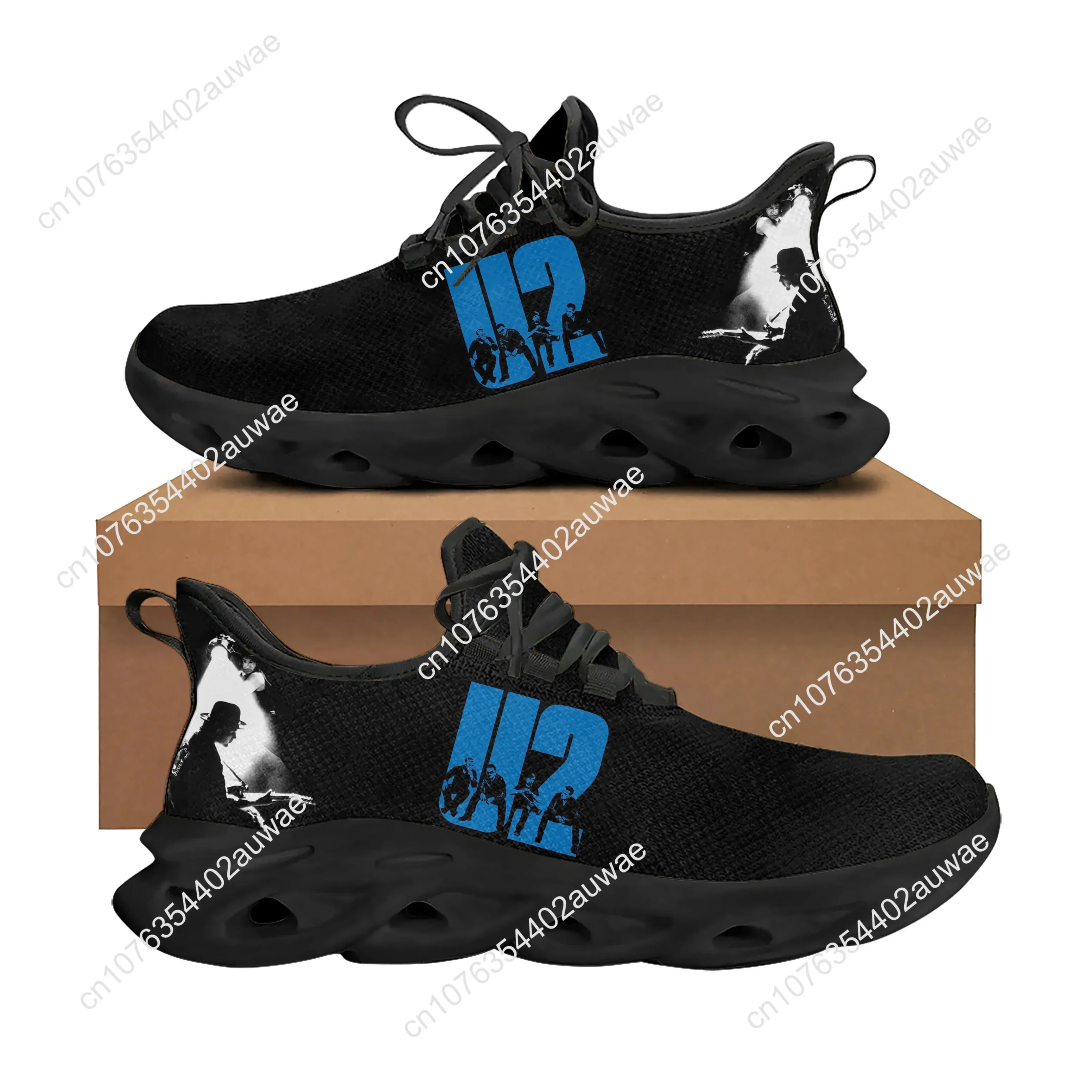 Unisex U2 Rock Band Sneakers, punk calçados esportivos, homens, mulheres, adolescentes, crianças, crianças, casual, personalizado, alta qualidade, casal, moda