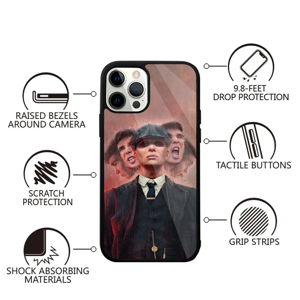 Thomas Shelby Peaky Blinders Phone Case For iPhone 15,14,13,12,11,Plus,Pro,Max Mini Magsafe Magnetic Wireless Charging