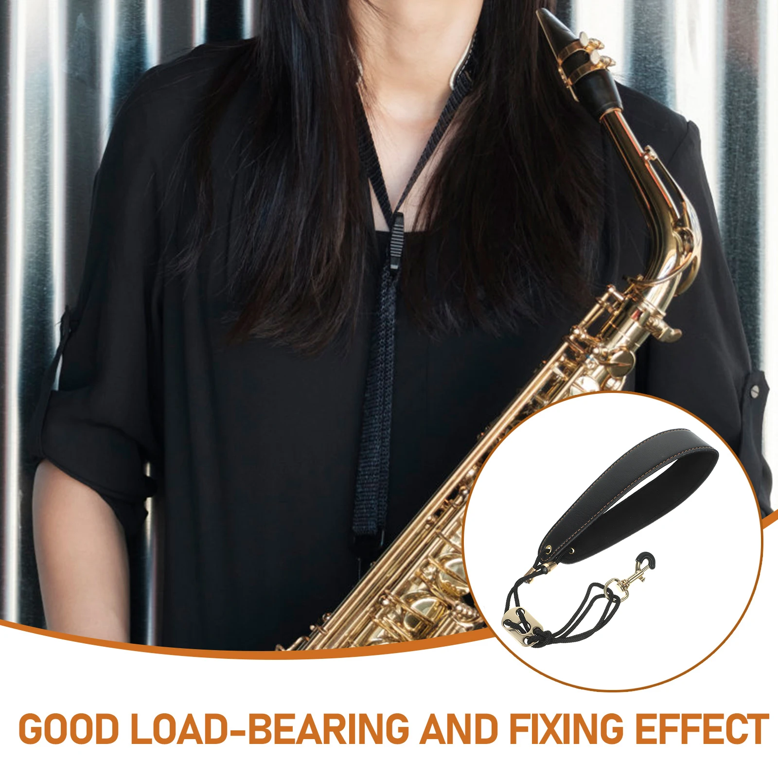 

Saxophone Strap Single Shoulder Lanyard Neck Hanging Body Convenient Accessory Flexible Harness