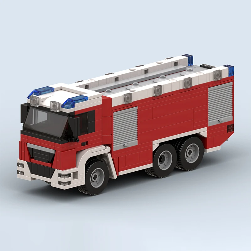 MOC Building Blocks Fire Tanker 480PCS City Vehicle Model Bricks Sets Assemble Display Children's Toys Gifts