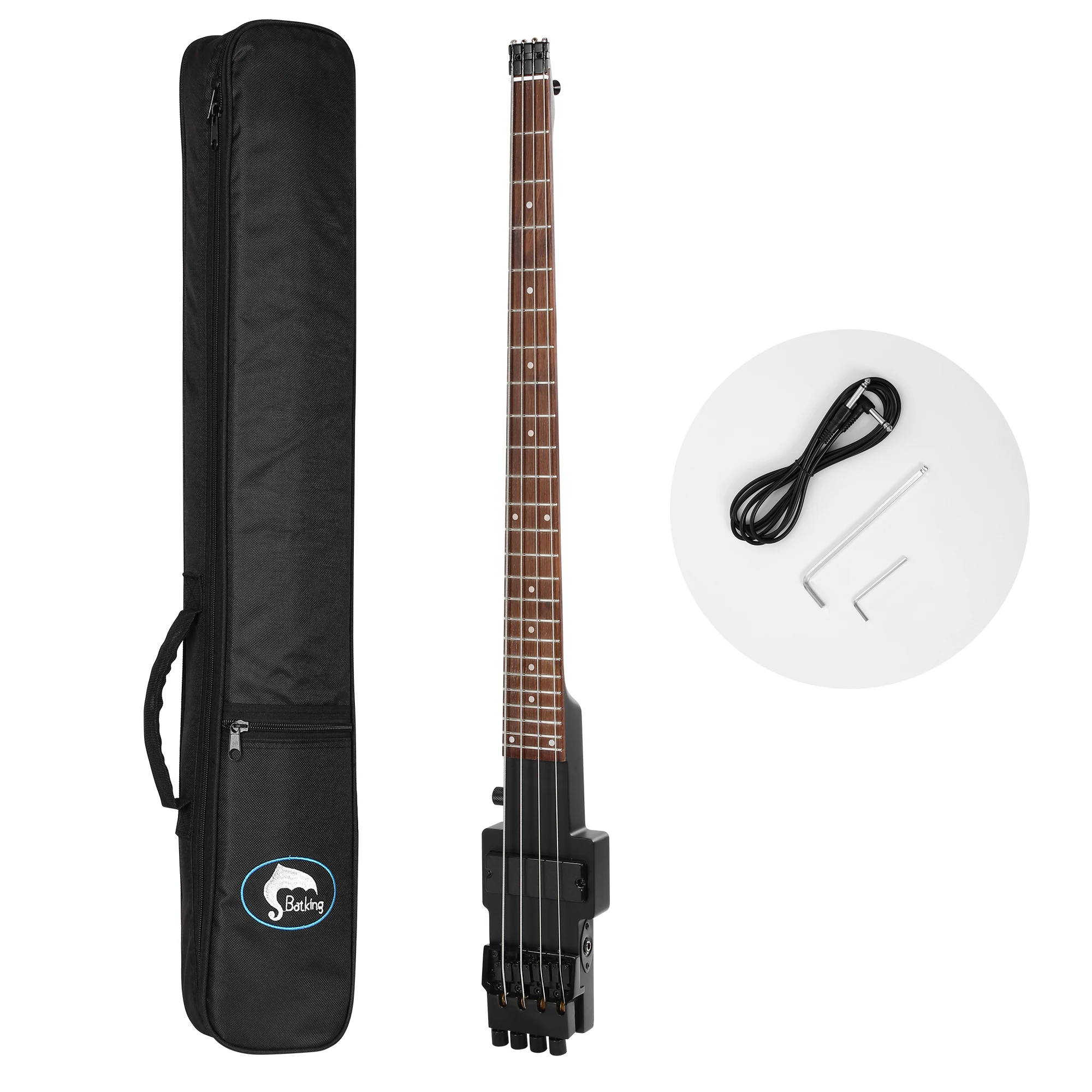 

Batking travle electric bass headless 4string bass with gigbag