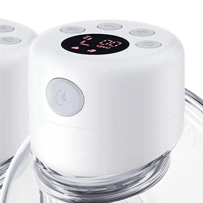 AS96-Hands-Free Breast Pump,Wearable Portable Breast Pump Double Fit Flange,Travel Breast Pump,Electric Breast Pump, White