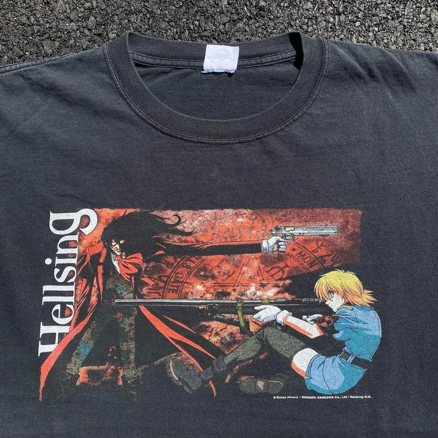 Dark Wind Hellsing Anime Vintage Retro japonés camiseta de manga corta para hombres y mujeres camisetas gráficas ropa de calle Tops Tee