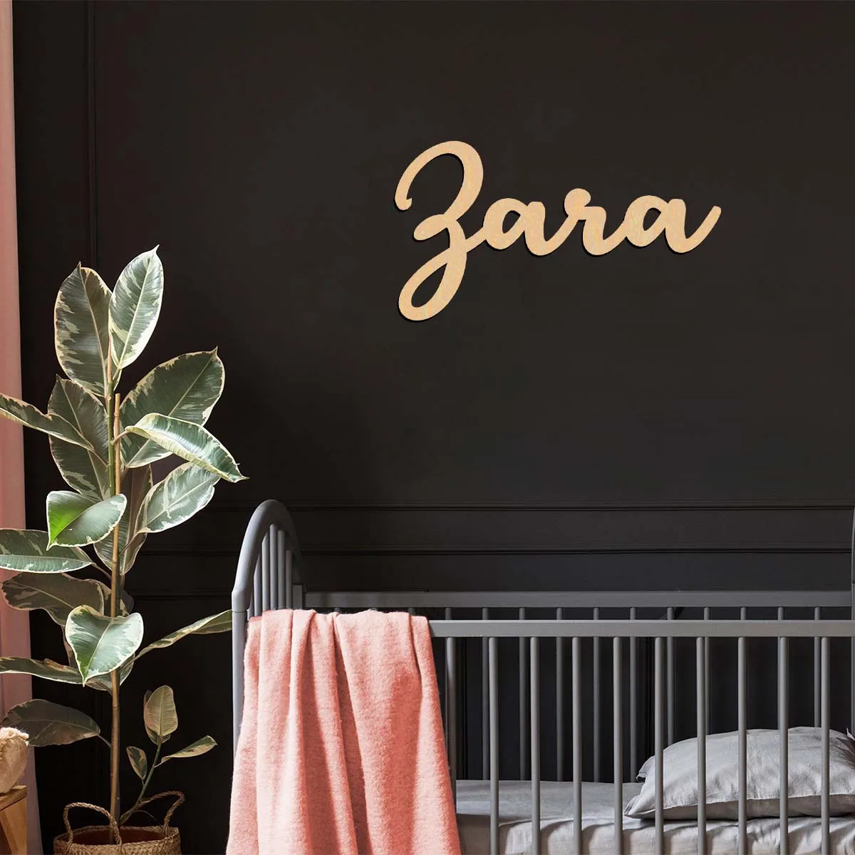 1pc home decor Eara example Customizable Text Wooden Plaque Laser-Cut Sign Wood Material Vertical Orientation Door Hanging Decor