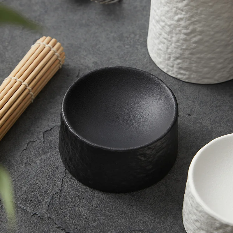 Solid Color Frosted Cylindrical Ceramic Plate, Dessert Plate, Household Dish Plate, Exquisite French Specialty Food Vessel