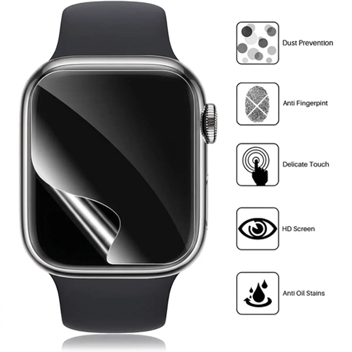 Hydrogel Film for Apple Watch 12 11 10 9 5 6 SE 3 2 1 40 44mm 42 38mm 46 Screen Protector for Apple Watch Ultra 49mm 7 8 41 45mm