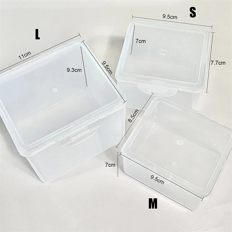 1Pc Photocards Storage Box Transparent Stickers Korea Idol Card Holder Desk Storage Organizer Classification Box Stationery