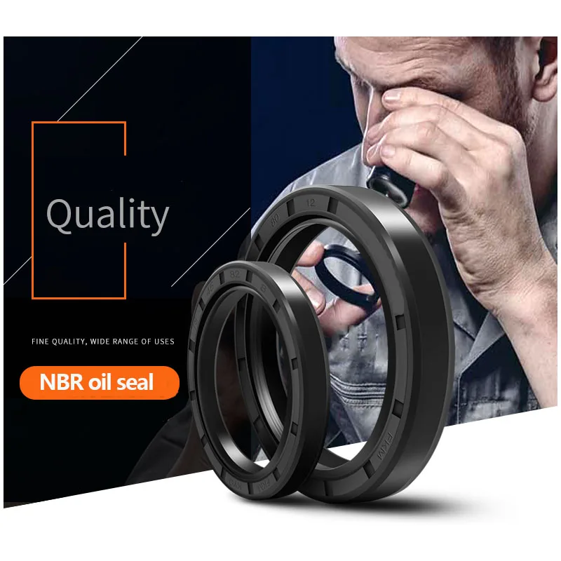 

ID 23mm/24mm Black NBR TC/FB/TG4 Skeleton Oil Seal Rings OD 30mm - 62mm Height 4mm - 10mm NBR Double Lip Seal for Rotation Shaft