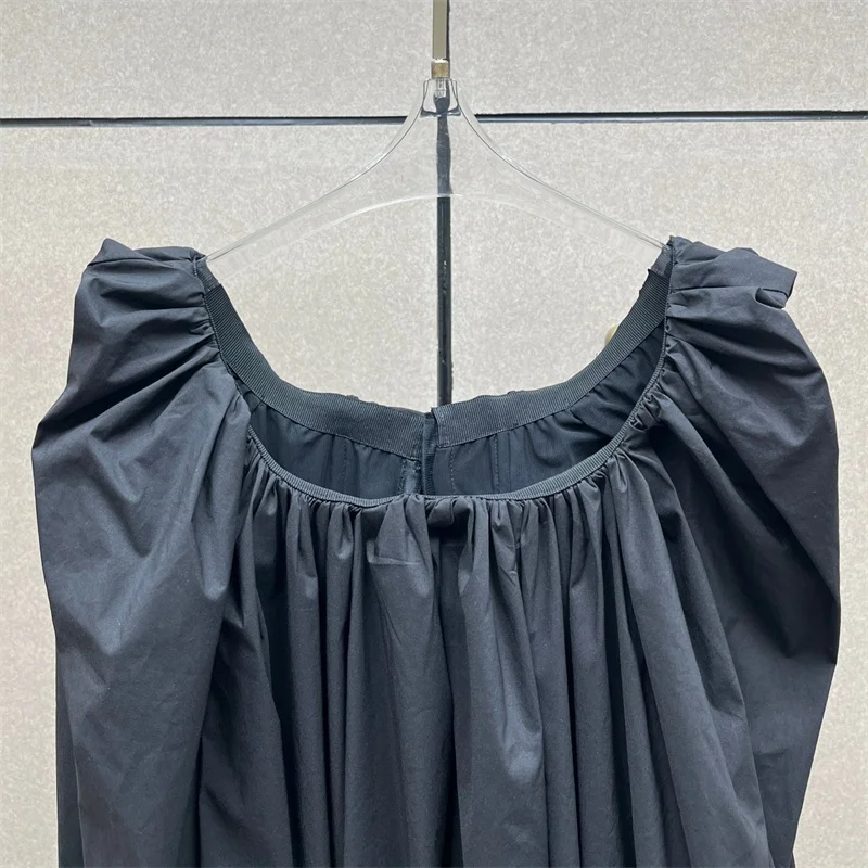 Women's vest New cotton blend sleeveless top for summer 2026 One collar pleated slim fit tanks top off shoulder women's corset - view 3