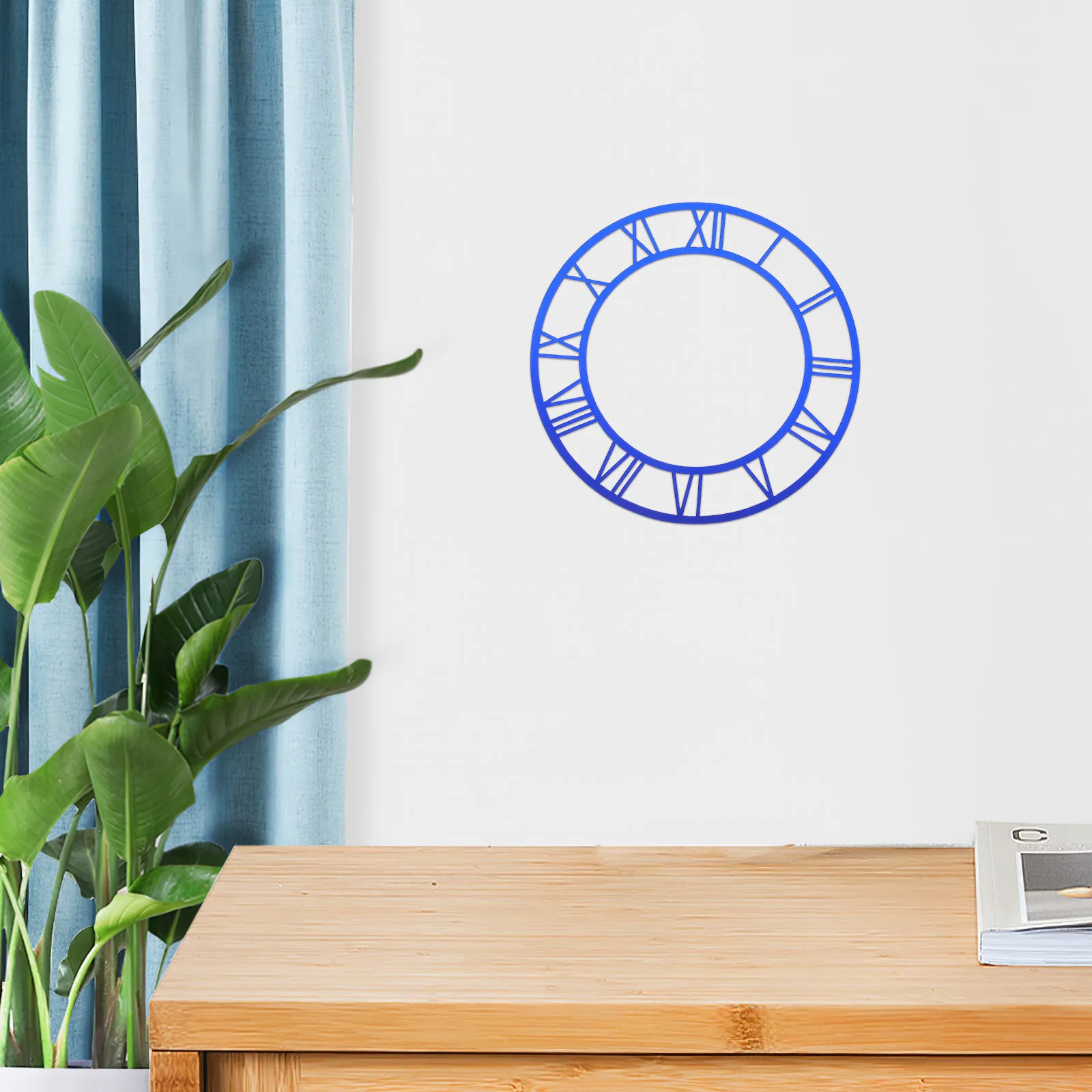 

2 Pcs Decorative Mirror Clock Wall Roman Numeral Stickers Numerals Self-adhesive