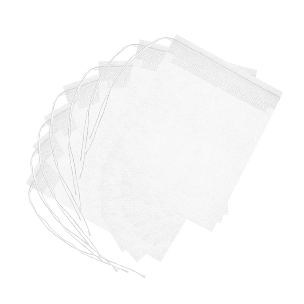

200 pcs Non Woven Tea Bags Drawstring Strainer Kitchen Fabric Filter Reusable Heat Resistant Loose Leaf Coffee Herbs DIY Scented