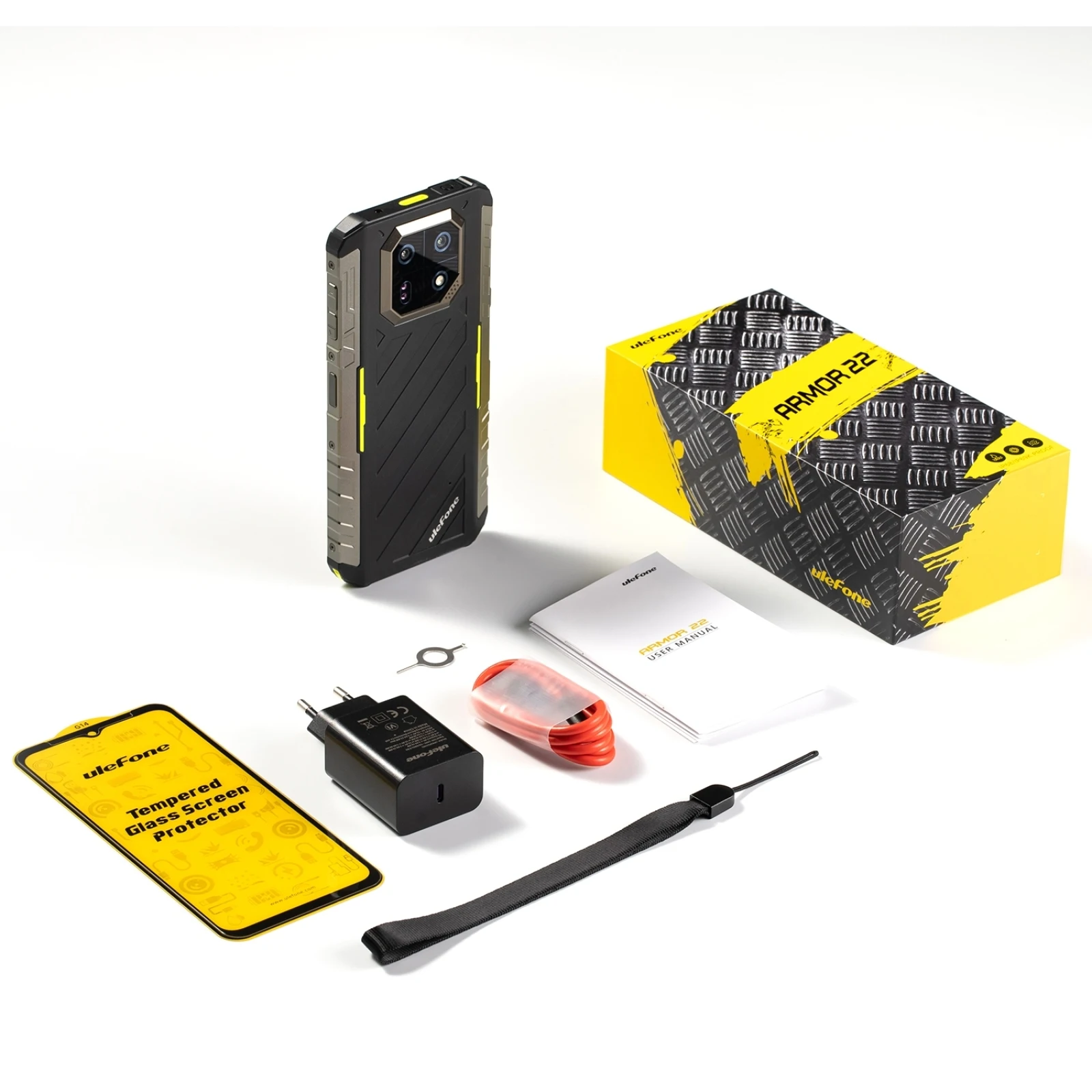 Прочный телефон Ulefone Armor 22, 8 ГБ+128 ГБ / 256 ГБ, 6,58-дюймовый экран, Android 13, Helio G96, 4G, NFC, 64 Мп основная камера, смартфон