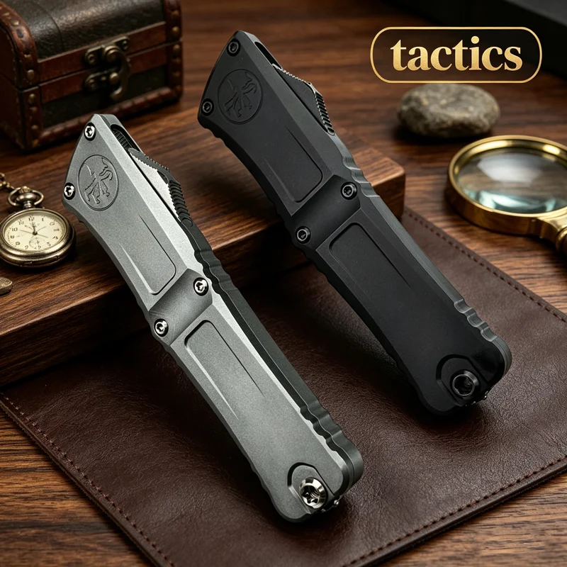 Cuchillo OTF Dalong 3 de tercera generación, acero D2, mango de aluminio con control numérico para exteriores, herramienta EDC portátil con bola de cerámica