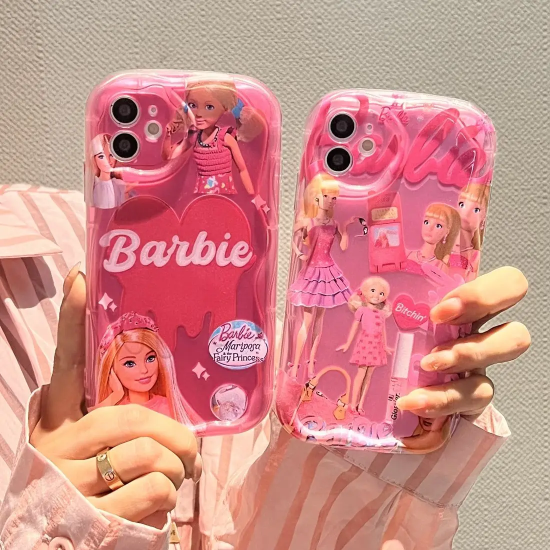 Barbie Princess Pink Beauty Fashion Phone Case For iPhone 15 14 13 12 11Pro Max 7 8 Plus XR XS MAX MINI Y2K Girl Cute Back Cover