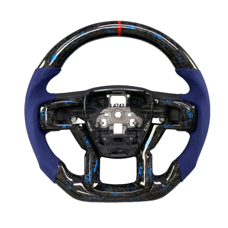 

Car Interior Upgraded Carbon Fiber Leather Steering Wheel for raptor F150 F250 F350