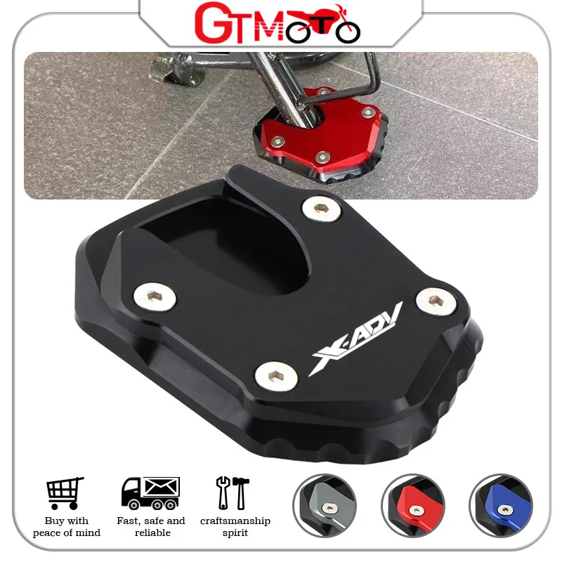 

NEW XADV Motorcycle CNC Kickstand Side Stand Extension Pad Enlarger Support Plate For HONDA X-ADV 750 xadv750 2021 2022 2023