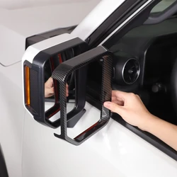 For Toyota Land Cruiser Prado 250 2024 ABS Black Car Rearview Mirror Rain Eyebrow Frame Decorate Car Accessories