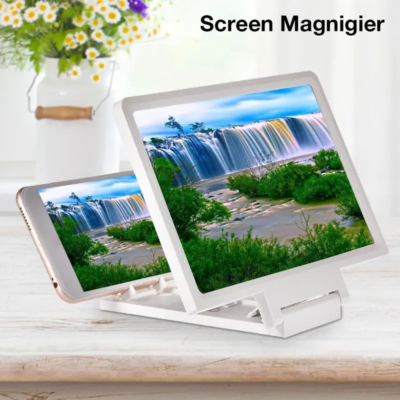 Foldable Phone Screen Magnifier Phone Holder Eye Protection Display 3D Video Amplifier Folding Enlarged Expander For Phone