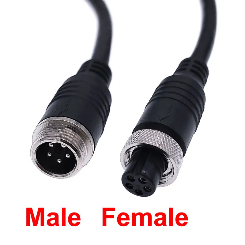 2pin 3pin 4pin 2m GX12 cable connectors waterproof joint extension cable plug male and female M12 5pin 6pin black image 6