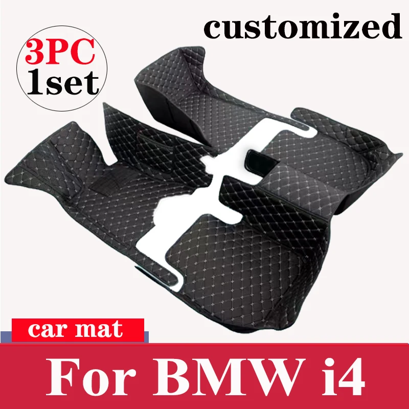 

Car Floor Mats For BMW i4 2022 Custom Auto Foot Pads Automobile Carpet Cover Interior Accessories