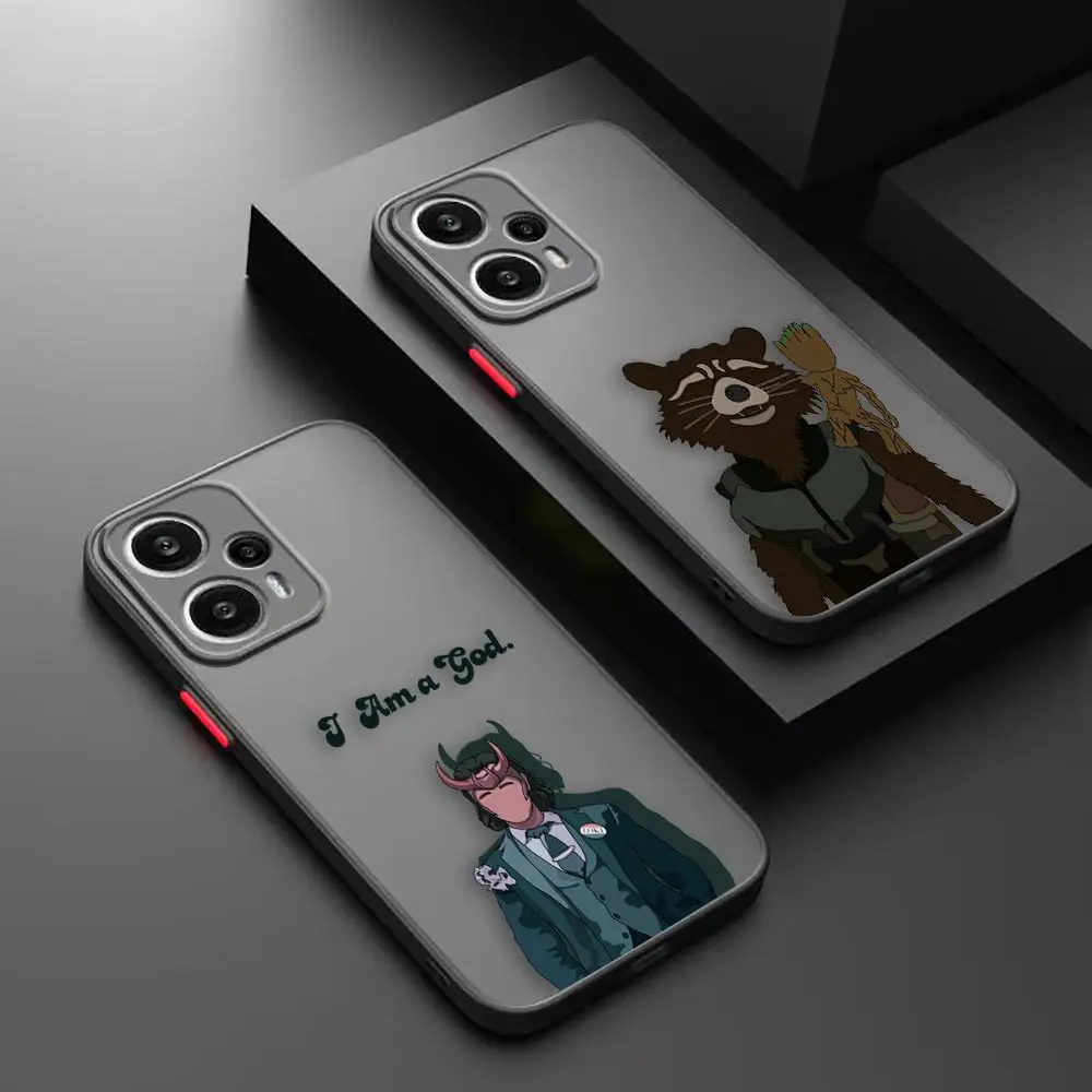 Matte Case for Redmi NOTE 12 11 10 11S 10S 9 9S 8 7 6 5 4 3 PRO PLUS 4G 5G Case Funda Coque Shell Marvel Avengers Heros Faceless