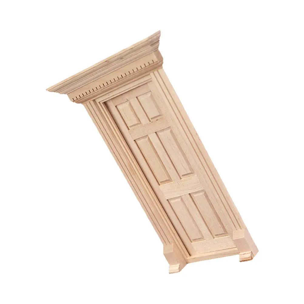 

1Set Mini Furniture Door Delicate Wooden Small Gate for Mini House Decoration Prop Imitation Wooden Gate Layout Door Prop