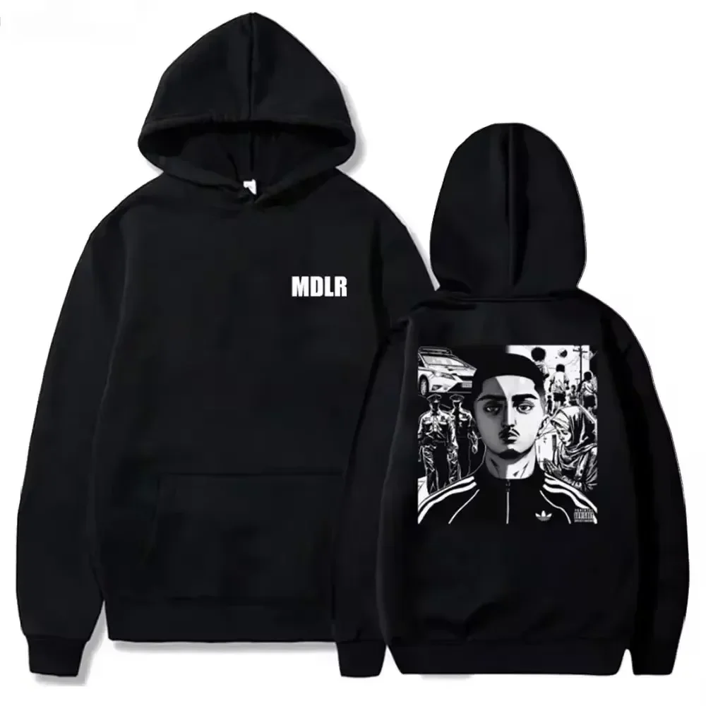 Autumn Winter MDLR Men Hoodies Print Pullover Hooded Music Rapper Hip Hop Joggers Long Sleeve Singer Sweatshirt for Women Tops