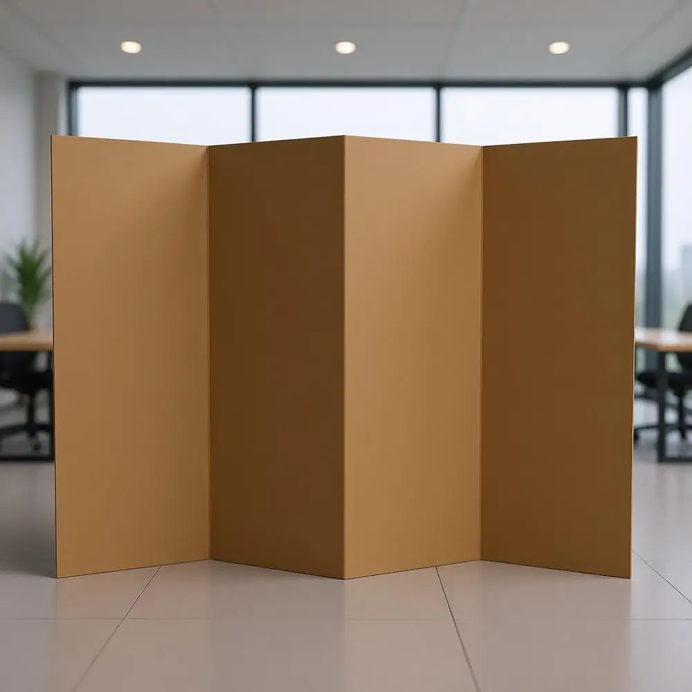 

4-Pack Brown Cardboard Temporary Snack Holders - 4-Panel Design