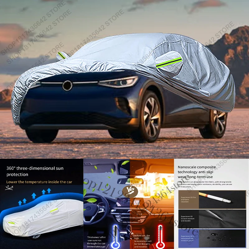 Full Car Cover Compatible with Volkswagen ID.4 2021-2025 All-Weather Sun Rain UV Dust Proof Rain Outdoor Indoor Protect