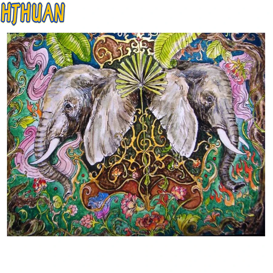 

Diamond Painting Abstract graffiti Animal elephant Cross Stitch Diamond Embroidery Full drill rhinestone Home Decor new arrival