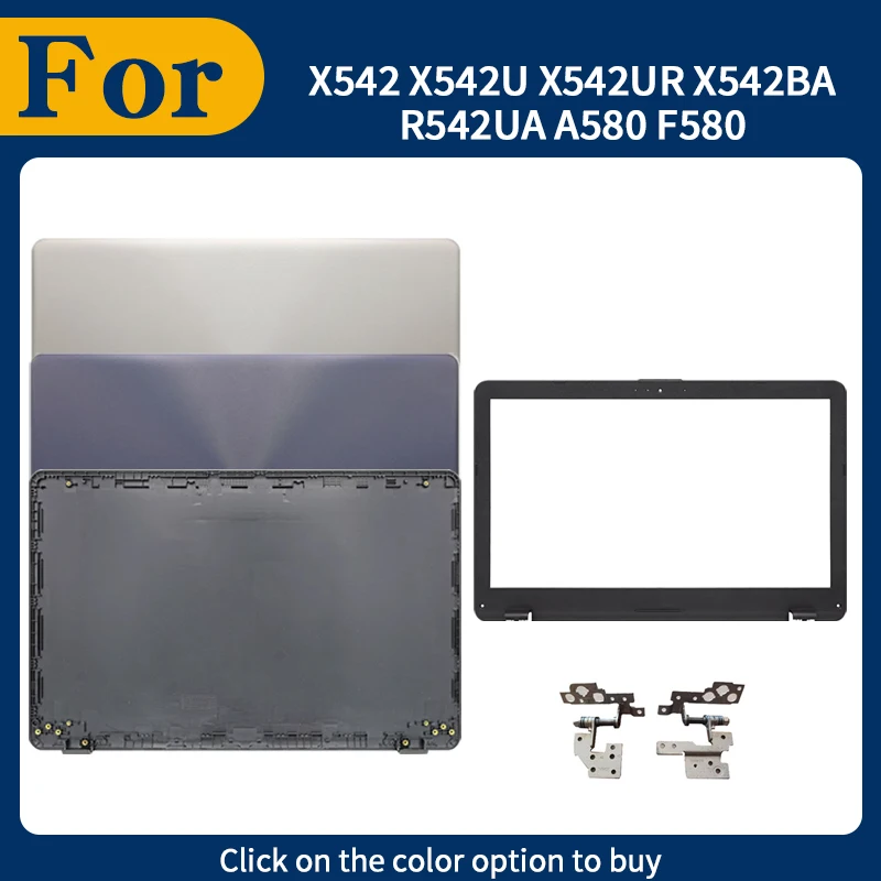 Neue Laptop-Abdeckung für X542 X542U X542UR X542BA R542UA A580 F580 FL8000U LCD-Rückabdeckung, vordere Blende, unteres Gehäuse