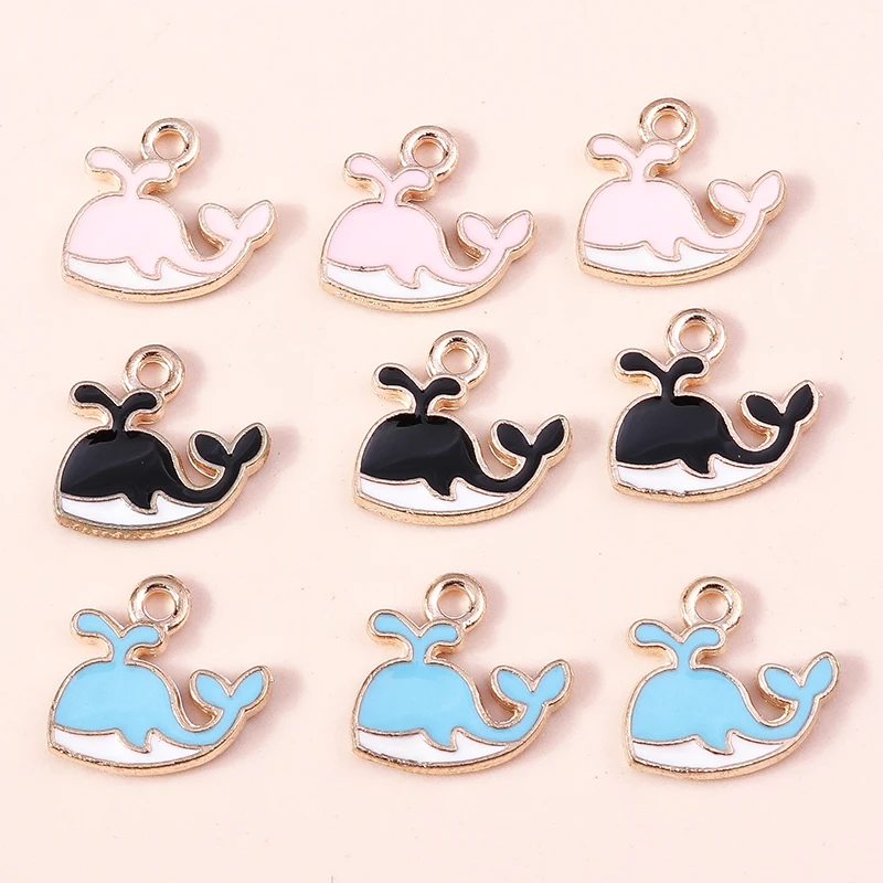 10 Stück Niedliche Emaille-Anhänger mit Meereslebewesen-Motiven wie Meerjungfrau, Schildkröte, Pinguin für Schmuckherstellung, Halsketten, Ohrringe, DIY-Bastelarbeiten, Geschenke – Detail 9