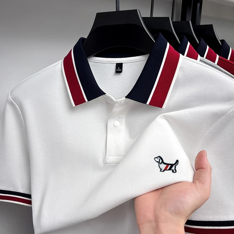 Designer Original Sommer Herren Kurzarm-POLO-Shirt Gestreifter Kragen Knopfleiste Hochwertige Stickerei Mode Lässige Herrenbekleidung – Detail 17