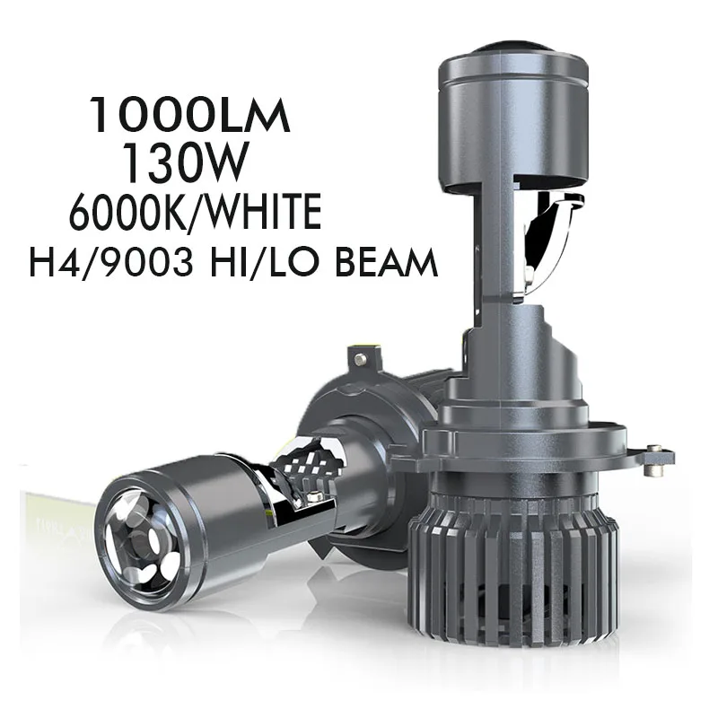 

LED H4 Mini Projector Lens Automobile Headlight 10000LM 130W Super Bright Car LED Headlight H4 LED Auto Light car Styling 9003/