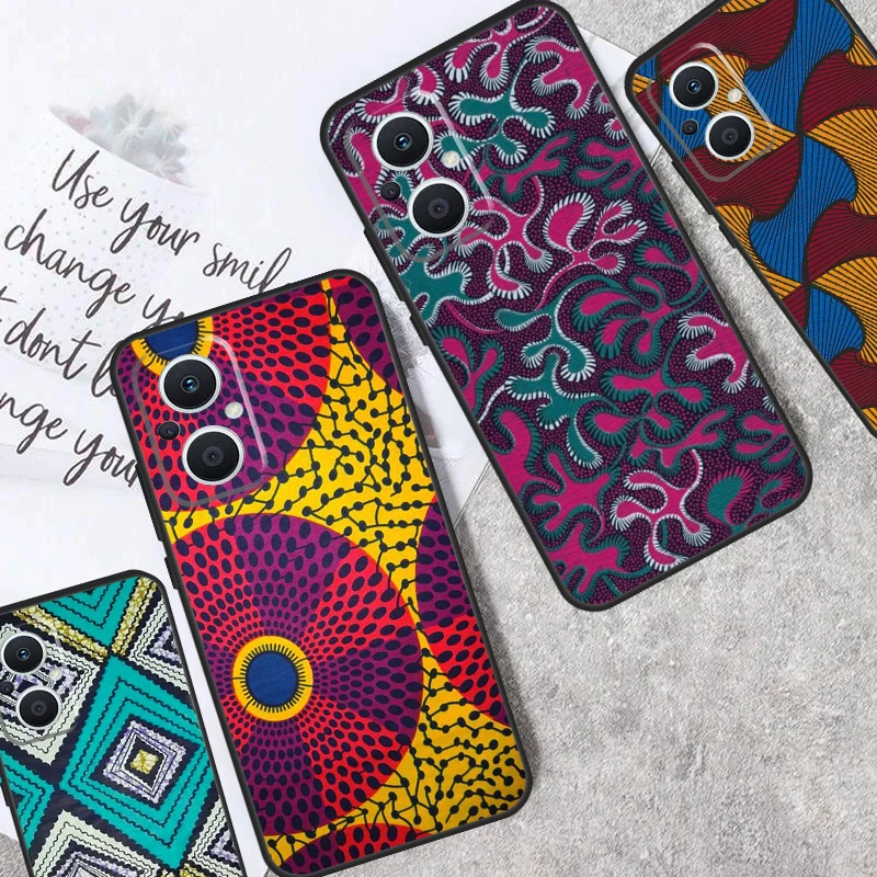 African Fabric Print Cover For OPPO Reno 7 6 4 5 8 Lite 8T 4Z 5Z 10 Pro OPPO Find X5 Lite X3 X2 Neo X6 Pro Case