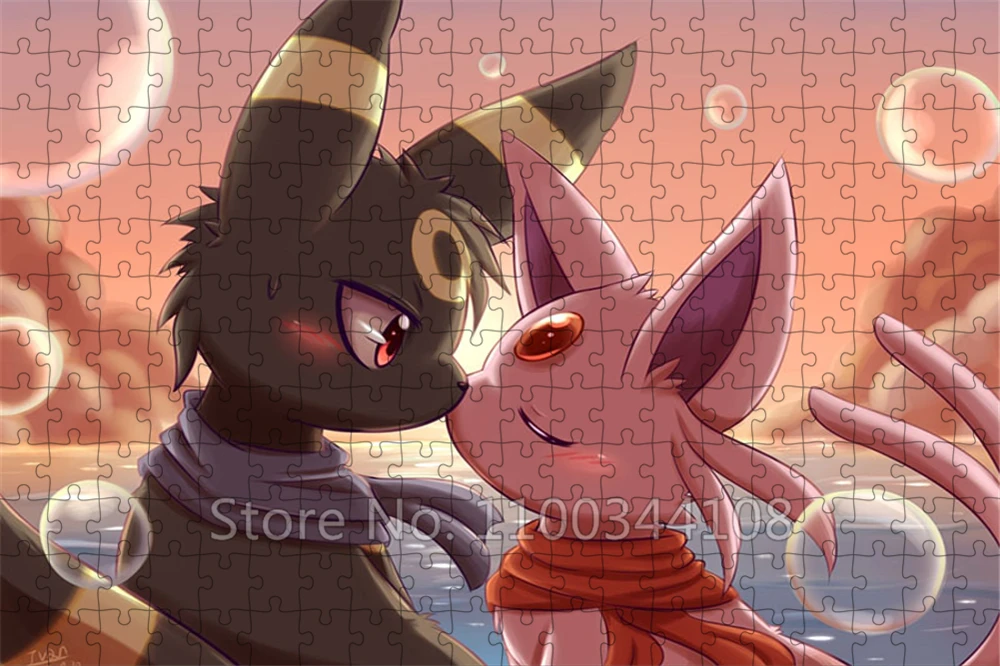 Japan Anime Pokemon Eeveelution Jigsaw Puzzle Cute Eevee 300/500/1000 Pieces Puzzles Kids Education Toys Cultivate Patience Game