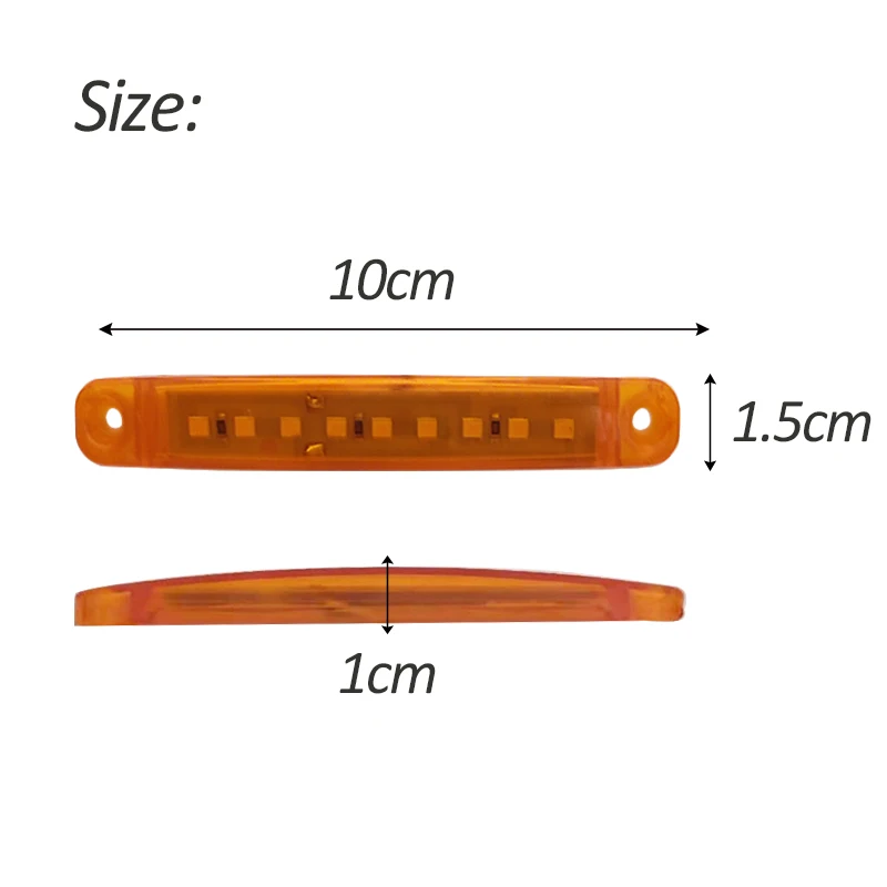 Enquêter de dégagement à 9 LED, 12V, 24V, marqueur latéral avant et arrière, immunlight pour camion Scania, accessoires de voiture, bus, remorque, camionnette, 10 pièces