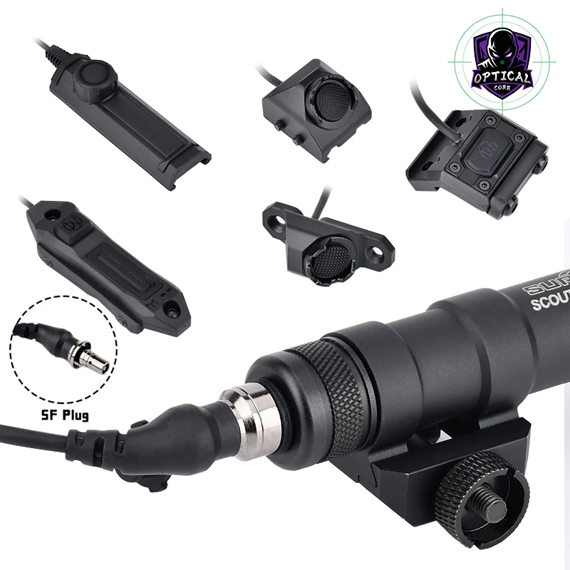 WADSN Dual Button Remote Switch Constant/Momentary SF Plug For M300&M600 Scout Flashlight Parts Rail Mount Tailswitch