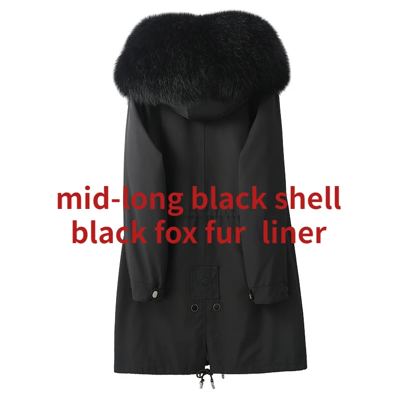 mid-long black fox f