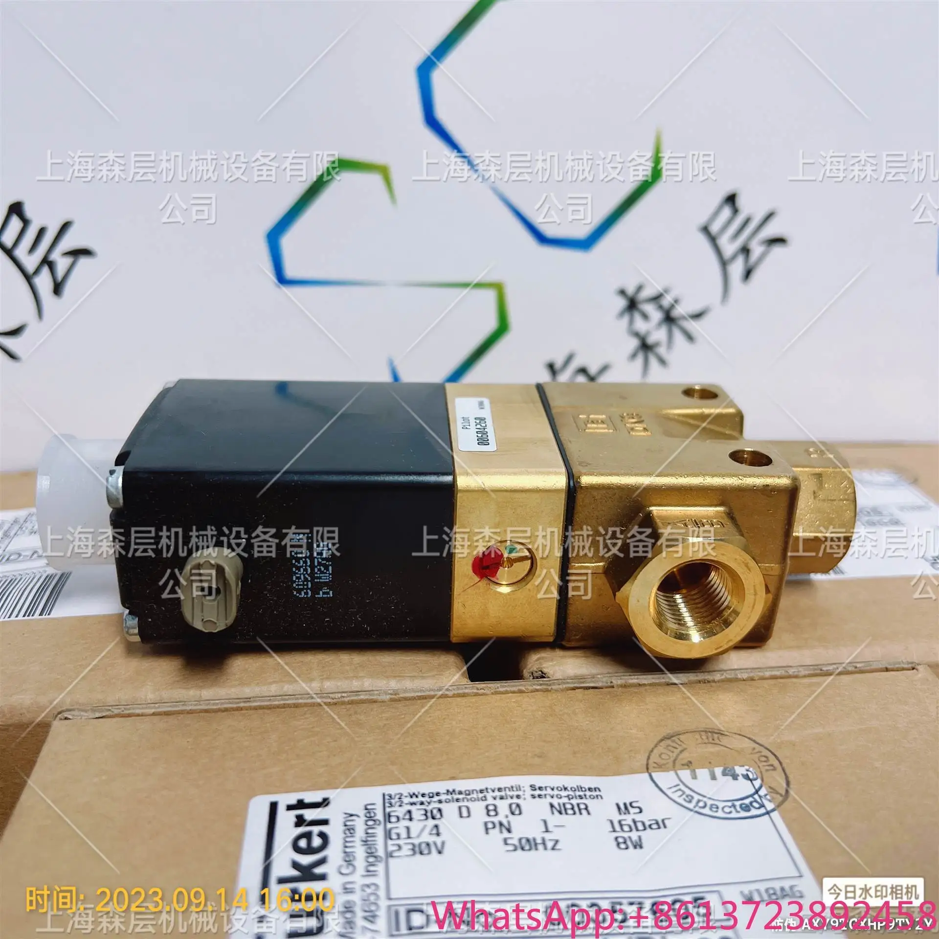 2025 BURKERT 6430 صمام الملف اللولبي ثلاثي الاتجاهات بمساعدة مؤازرة 00357605 Shanghai Senlayer Spot #1