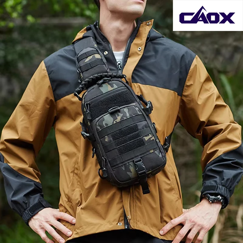 

Camping Chest Bag Tactical Backpack for Men Sport Shoulder Outdoor Hiking Climbing Cycling Fishing Travel MOLLE Sling Fanny Pack